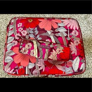 Vera Bradley Pencil Pouch + Laptop Case Set